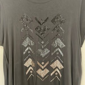 Women’s Grey Sequin Tunic Size XL